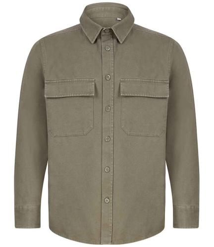 Front Row Drill Overshirt - KHA - 3XL